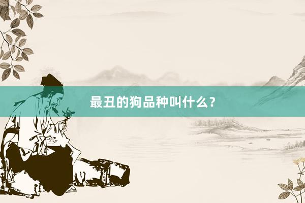 最丑的狗品种叫什么?